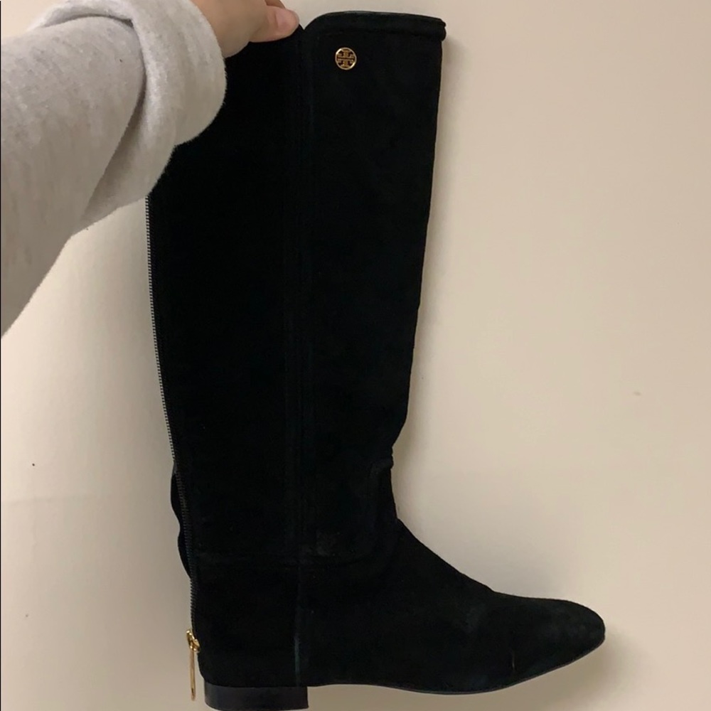 Tory Burch- Black, suede, Under the knee boots
